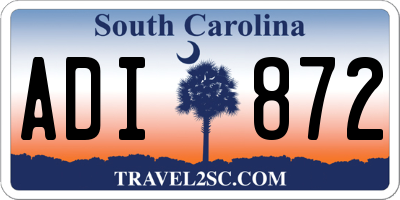 SC license plate ADI872