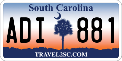 SC license plate ADI881
