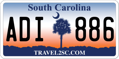SC license plate ADI886