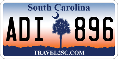 SC license plate ADI896