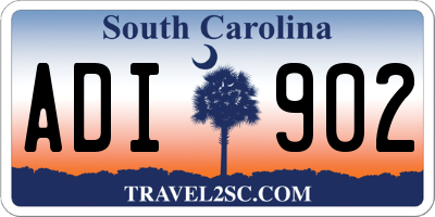 SC license plate ADI902