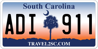 SC license plate ADI911