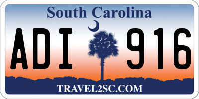 SC license plate ADI916