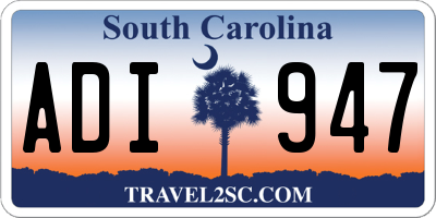 SC license plate ADI947