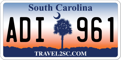 SC license plate ADI961