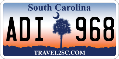 SC license plate ADI968
