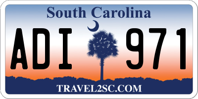 SC license plate ADI971