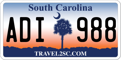 SC license plate ADI988
