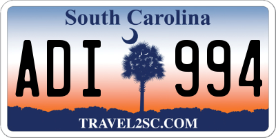 SC license plate ADI994