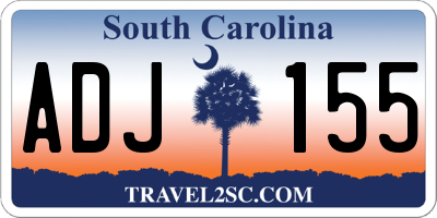 SC license plate ADJ155