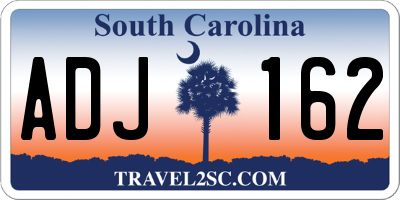 SC license plate ADJ162
