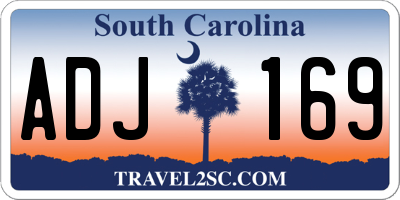 SC license plate ADJ169