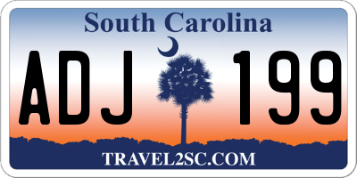 SC license plate ADJ199