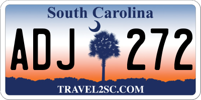 SC license plate ADJ272