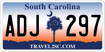 SC license plate ADJ297