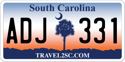 SC license plate ADJ331