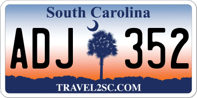 SC license plate ADJ352