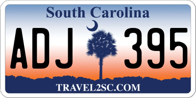 SC license plate ADJ395