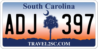 SC license plate ADJ397