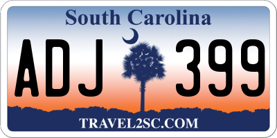 SC license plate ADJ399