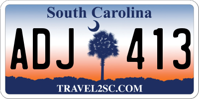 SC license plate ADJ413