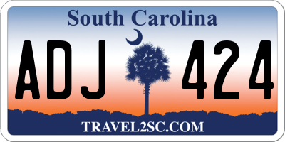 SC license plate ADJ424