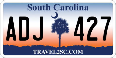 SC license plate ADJ427