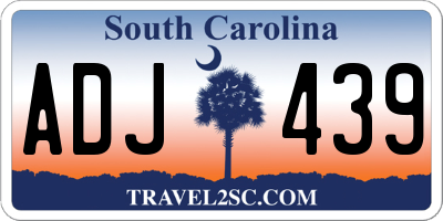 SC license plate ADJ439