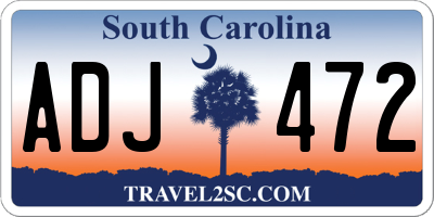 SC license plate ADJ472