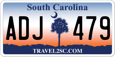 SC license plate ADJ479