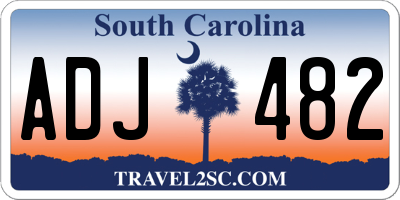 SC license plate ADJ482