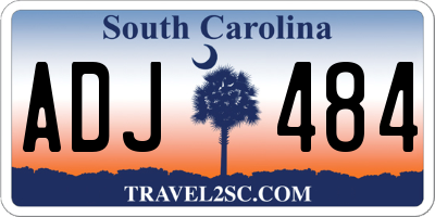 SC license plate ADJ484
