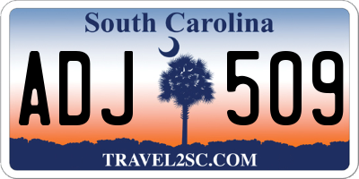 SC license plate ADJ509