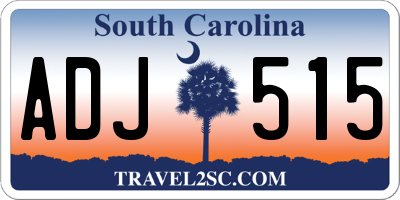 SC license plate ADJ515