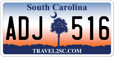 SC license plate ADJ516