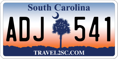SC license plate ADJ541