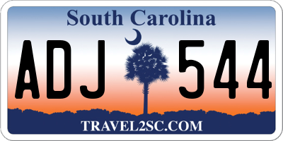 SC license plate ADJ544