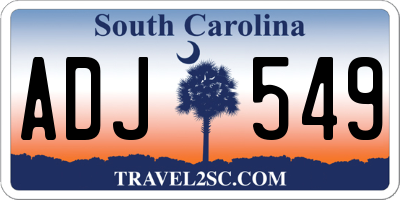 SC license plate ADJ549
