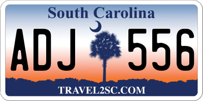 SC license plate ADJ556