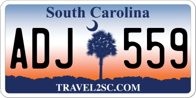 SC license plate ADJ559