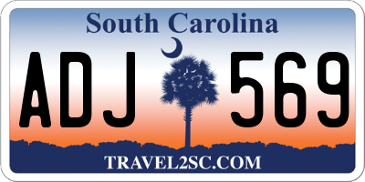 SC license plate ADJ569