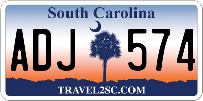 SC license plate ADJ574