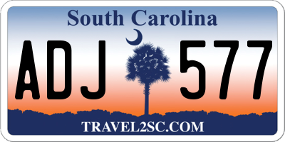 SC license plate ADJ577