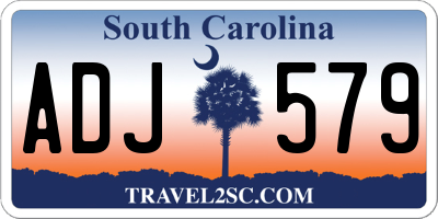 SC license plate ADJ579