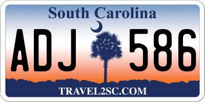 SC license plate ADJ586