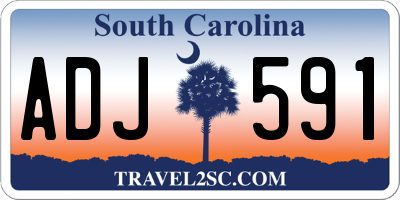 SC license plate ADJ591