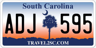 SC license plate ADJ595