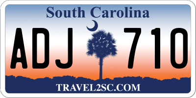 SC license plate ADJ710