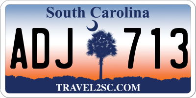 SC license plate ADJ713
