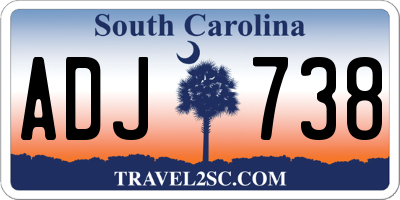 SC license plate ADJ738